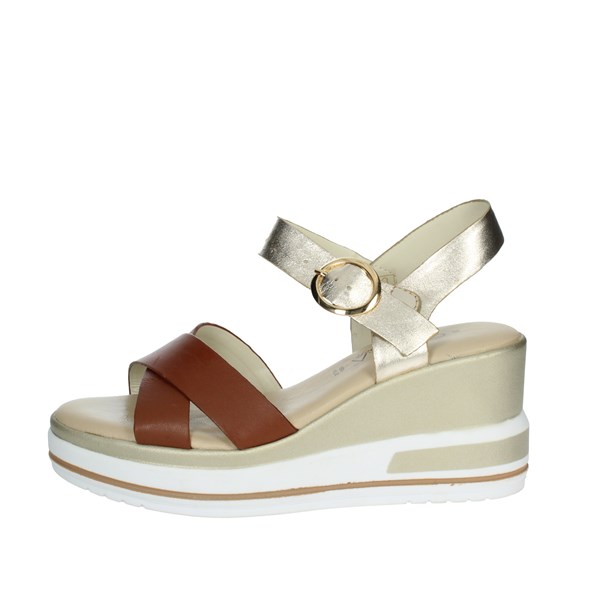 Cinzia Soft Shoes Platform Sandals Brown leather SV619849-VM