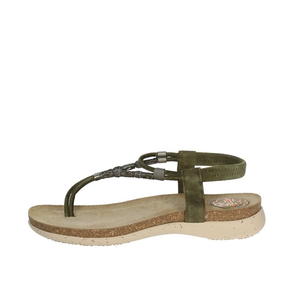 Porronet Shoes Flat Sandals Dark Green FI2864