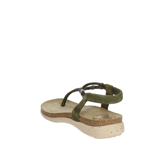Porronet Shoes Flat Sandals Dark Green FI2864