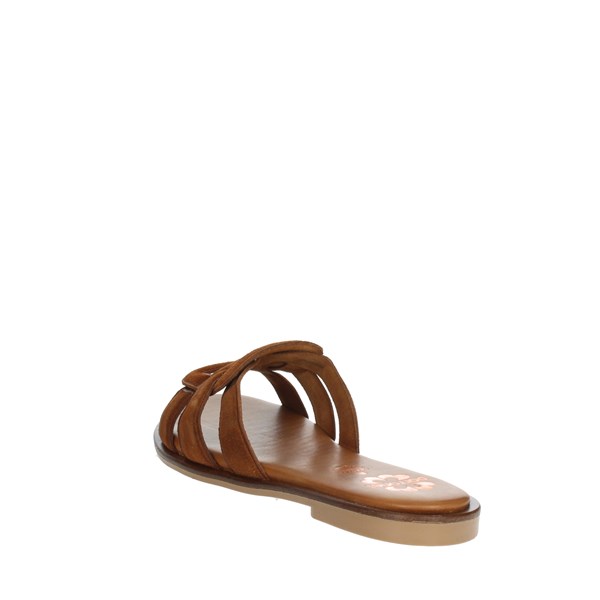 Porronet Shoes Flat Slippers Brown leather FI2817
