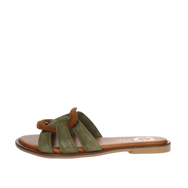 Porronet Shoes Flat Slippers Dark Green FI2817