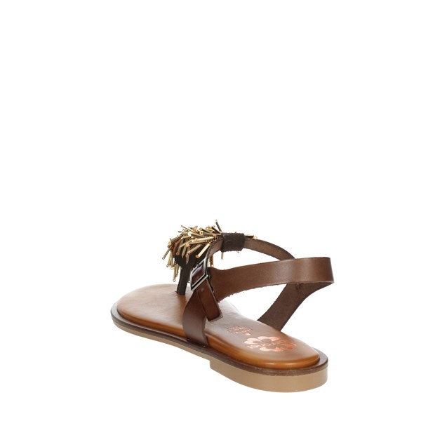 Porronet Shoes Flip Flops Brown leather FI2816
