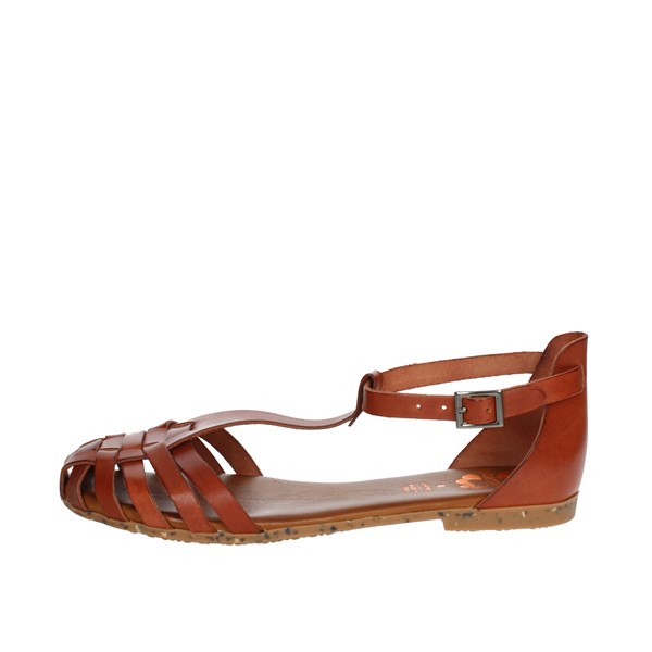 Porronet Shoes Flat Sandals Brown leather FI2811