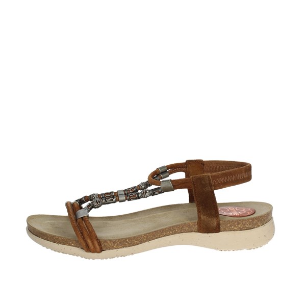 Porronet Shoes Flat Sandals Brown leather FI2863