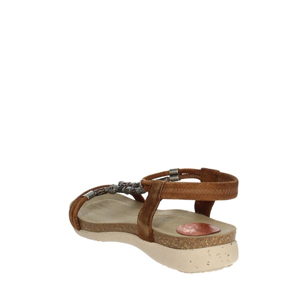 Porronet Shoes Flat Sandals Brown leather FI2863