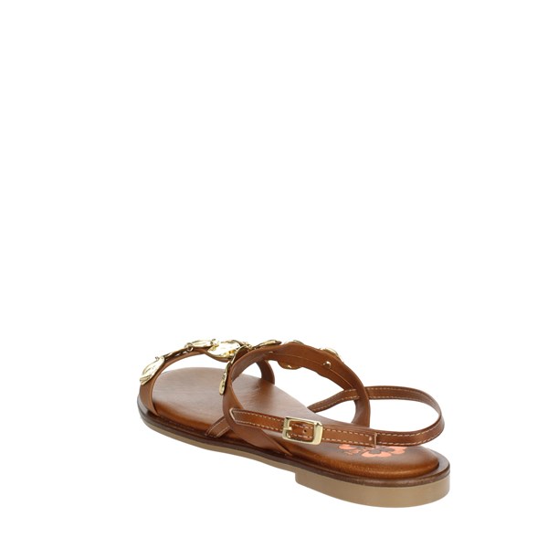 Porronet Shoes Flat Sandals Brown leather FI2820