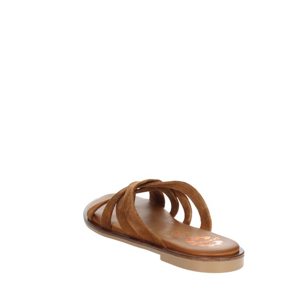 Porronet Shoes Flip Flops Brown leather FI2812