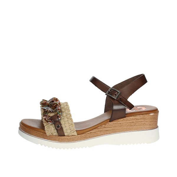 Porronet Shoes Platform Sandals Brown leather FI2854