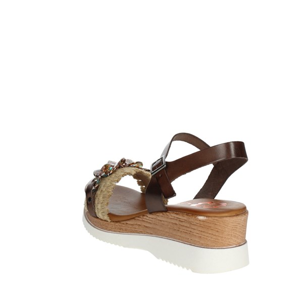 Porronet Shoes Platform Sandals Brown leather FI2854