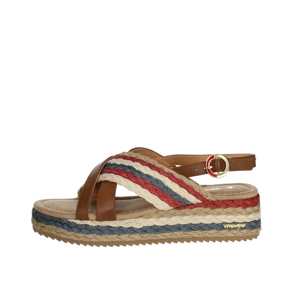 Wrangler Shoes Platform Sandals Brown leather WL31532A
