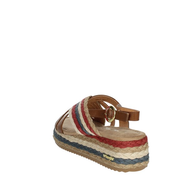 Wrangler Shoes Platform Sandals Brown leather WL31532A