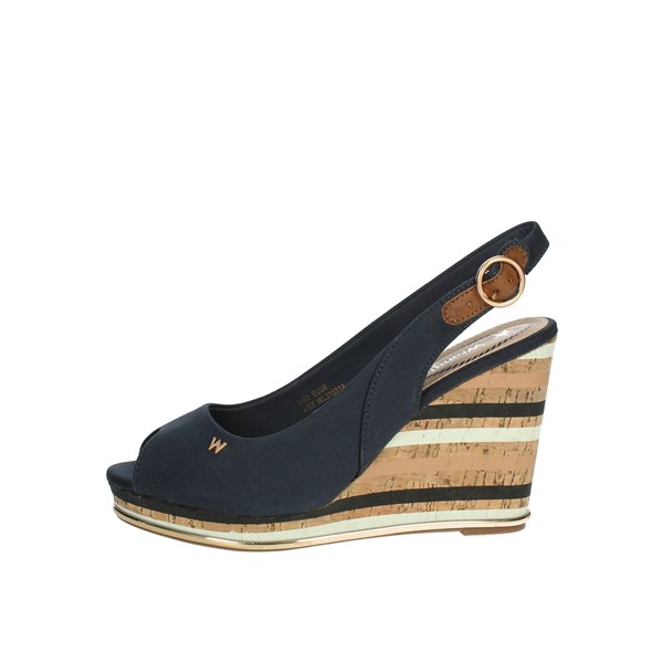 Wrangler Shoes Platform Sandals Blue WL31581A