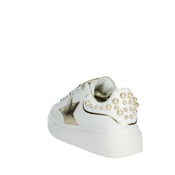 Shop Art Shoes Sneakers White/Gold SASS230205