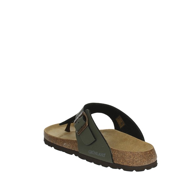 Grunland Shoes Flip Flops Dark Green CC3011-40