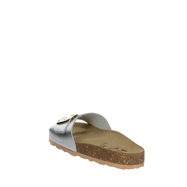 Free Life Shoes Flat Slippers Silver 1731