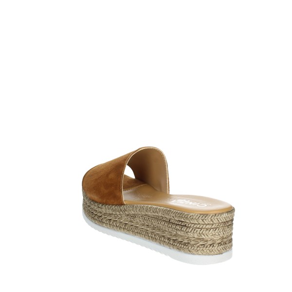 Cinzia Soft Shoes Platform Slippers Brown leather IAF133047-C