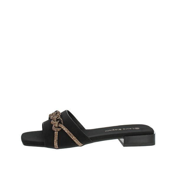 Laura Biagiotti Shoes Flat Slippers Black 8044