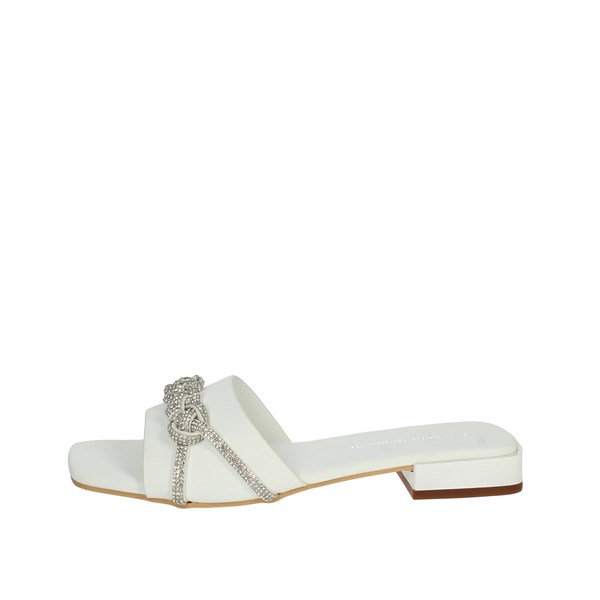 Laura Biagiotti Shoes Flat Slippers White 8044