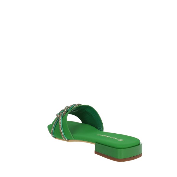 Laura Biagiotti Shoes Flat Slippers Green 8044