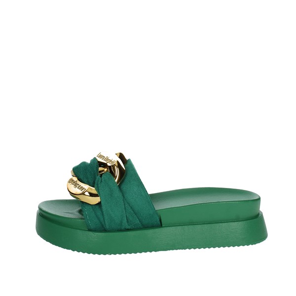 Laura Biagiotti Shoes Flat Slippers Green 8175