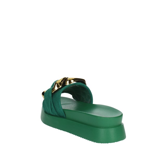 Laura Biagiotti Shoes Flat Slippers Green 8175