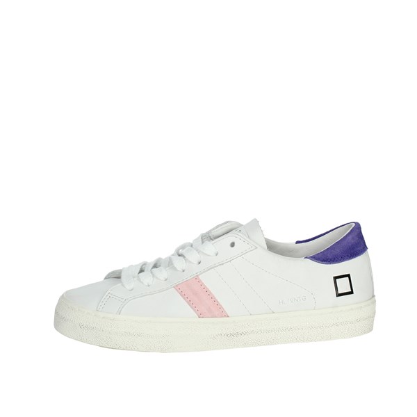D.a.t.e. Shoes Sneakers White/Purple HILL LOW CAMP.377