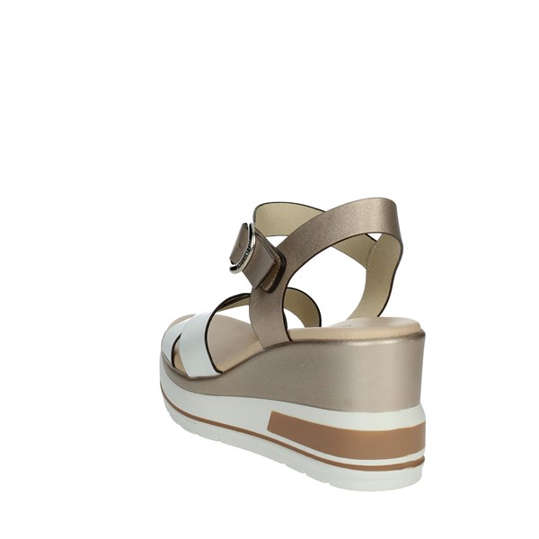 Nero Giardini Shoes Platform Sandals White/Gold E218737D