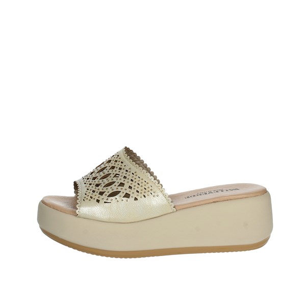 Valleverde Shoes Platform Slippers Platinum  55570
