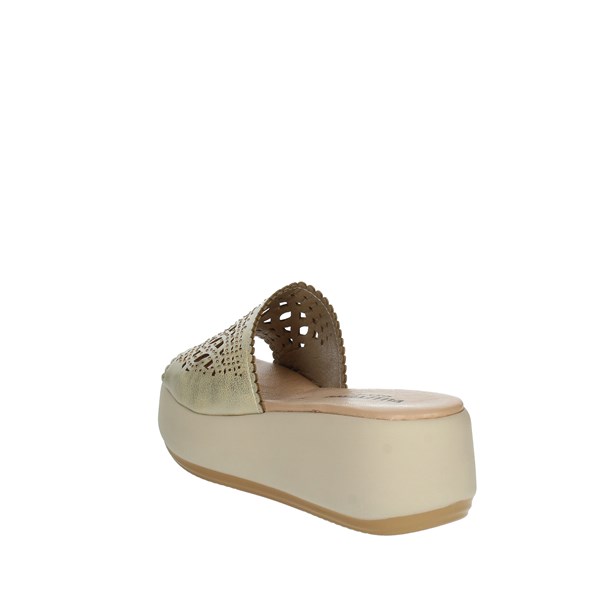 Valleverde Shoes Platform Slippers Platinum  55570