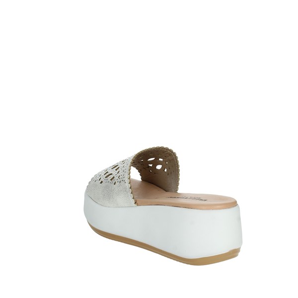 Valleverde Shoes Platform Slippers White 55570