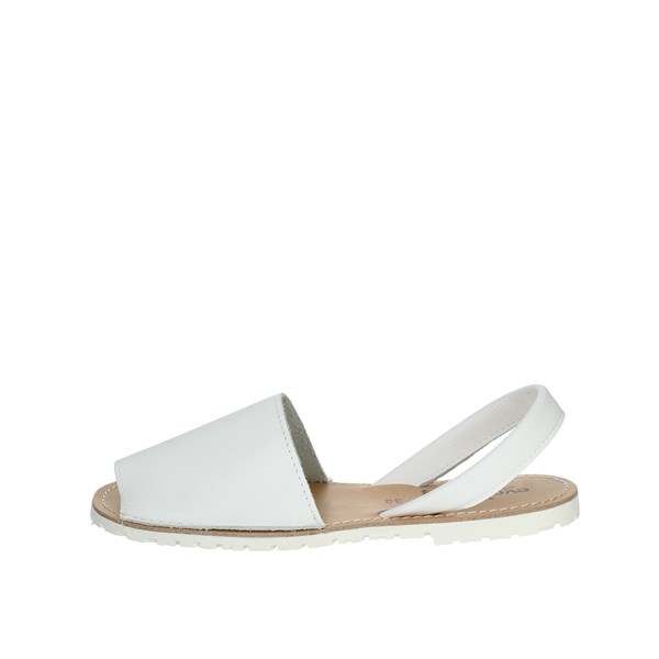 Evoca Shoes Flat Sandals White EC414
