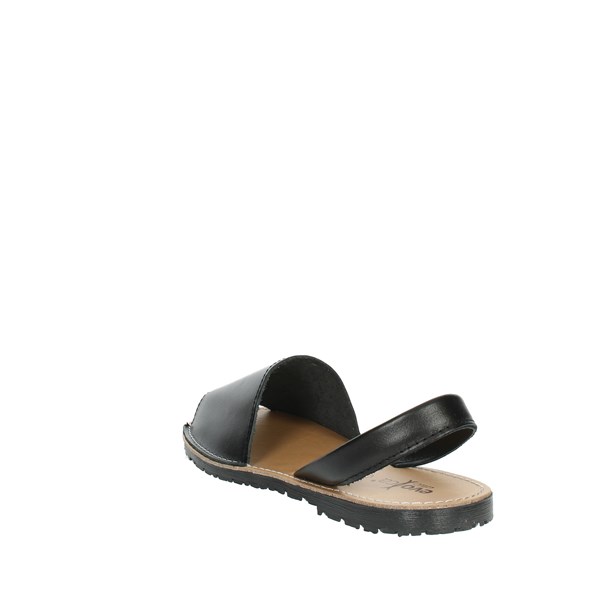 Evoca Shoes Flat Sandals Black EC414