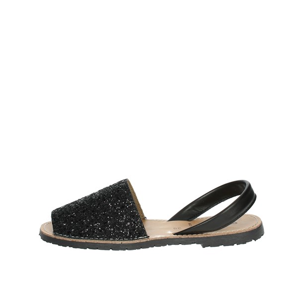 Evoca Shoes Flat Sandals Black EC412