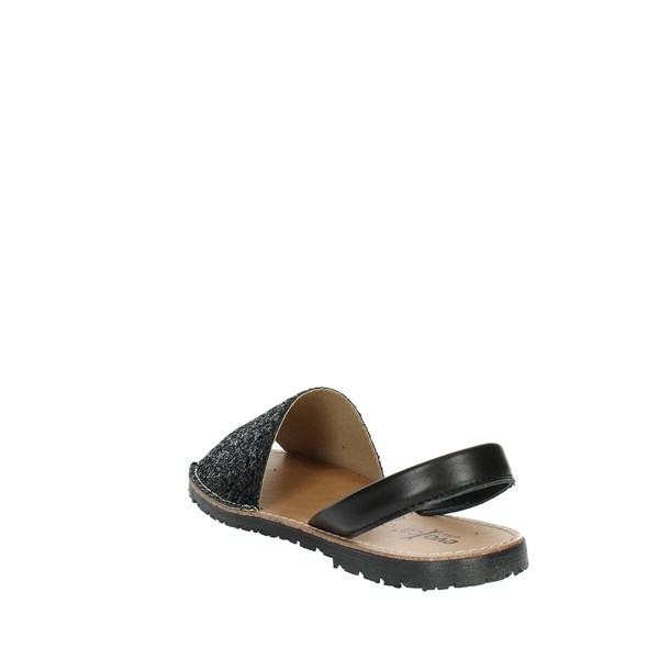 Evoca Shoes Flat Sandals Black EC412