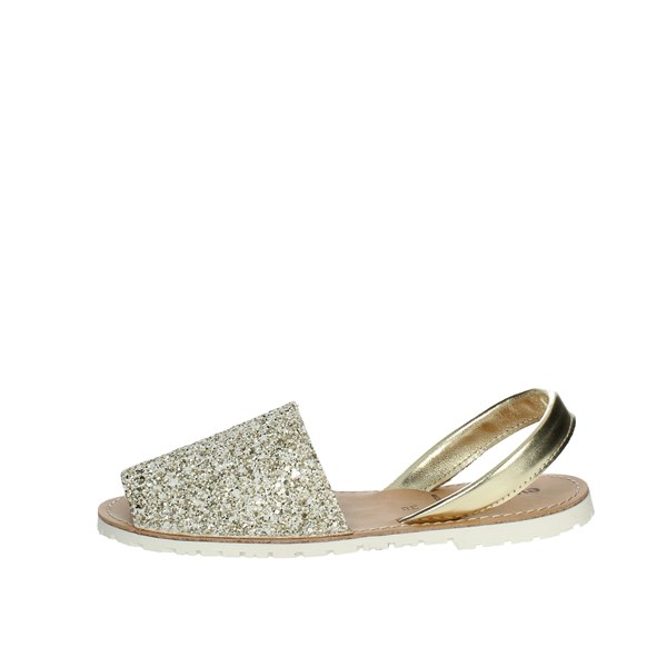 Evoca Shoes Flat Sandals Gold EC412