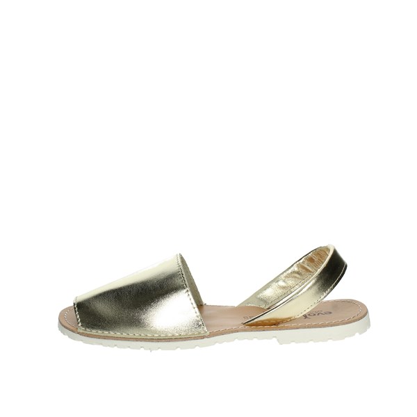 Evoca Shoes Flat Sandals Platinum  EC415