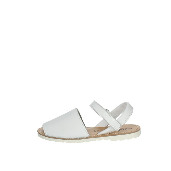 Evoca Shoes Flat Sandals White AMY