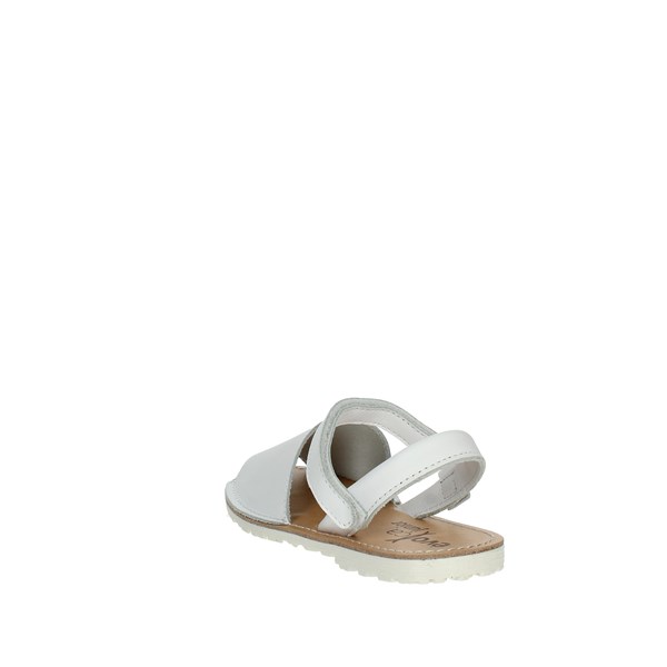 Evoca Shoes Flat Sandals White AMY