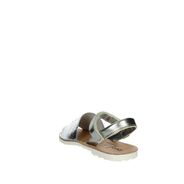 Evoca Shoes Flat Sandals Silver LAIA