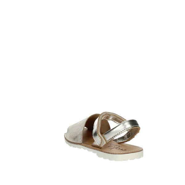 Evoca Shoes Flat Sandals Platinum  GRACE