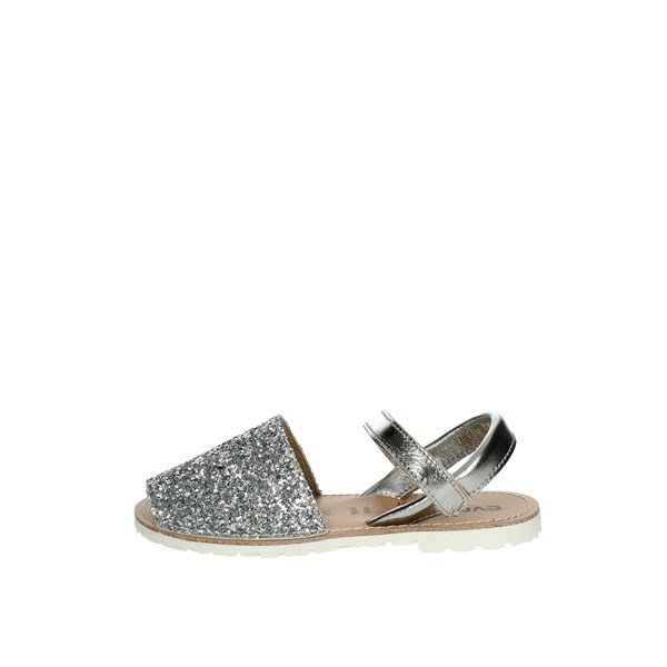 Evoca Shoes Flat Sandals Silver TIA