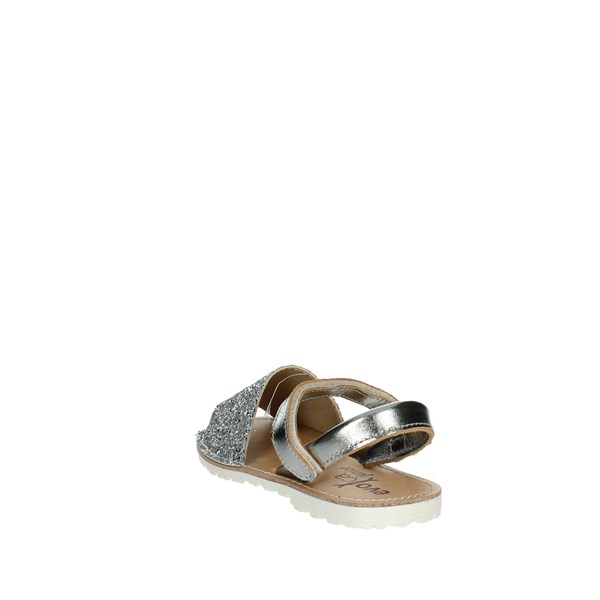 Evoca Shoes Flat Sandals Silver TIA