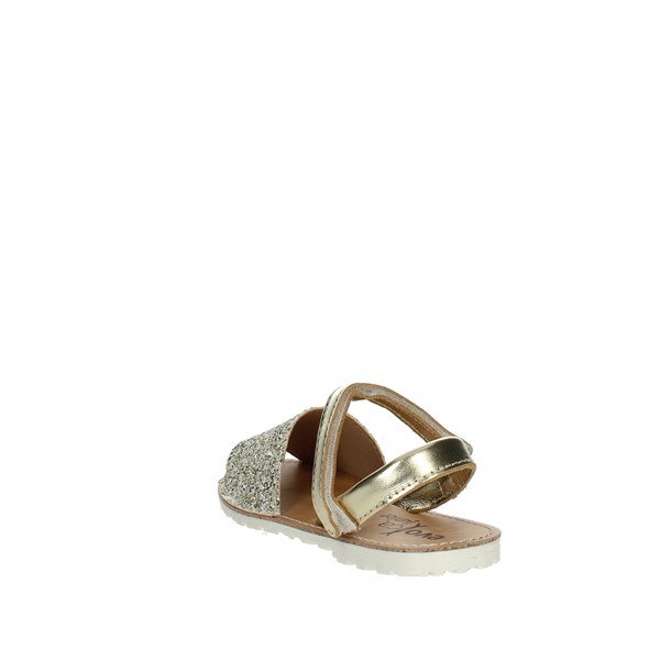 Evoca Shoes Flat Sandals Gold TIA