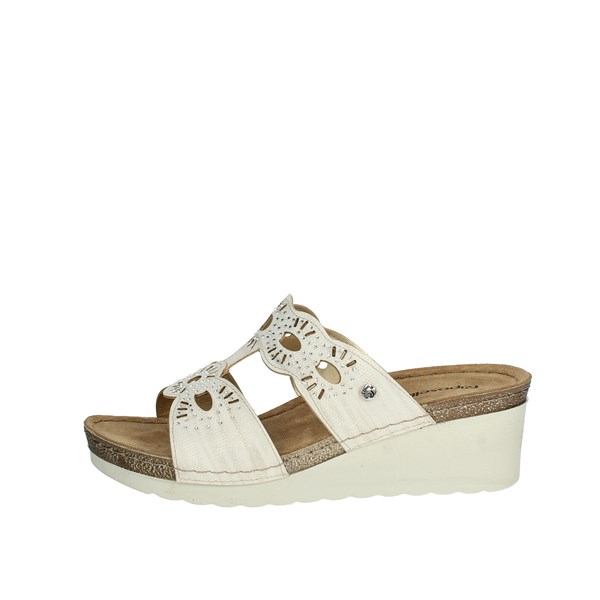 Riposella Shoes Platform Slippers Beige TERAMO
