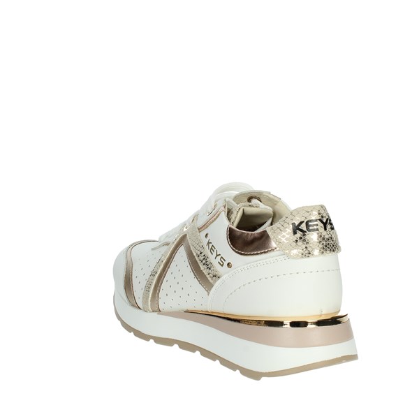 Keys Shoes Sneakers White/Gold K-7643