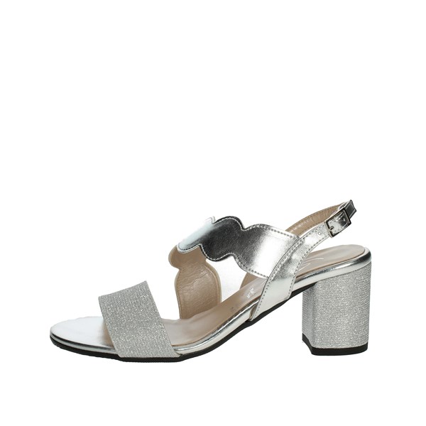 Sofia Shoes Heeled Sandals Silver 5018