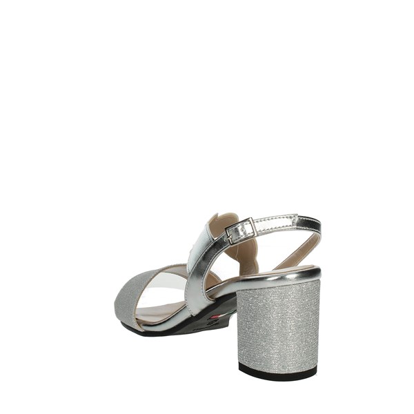 Sofia Shoes Heeled Sandals Silver 5018