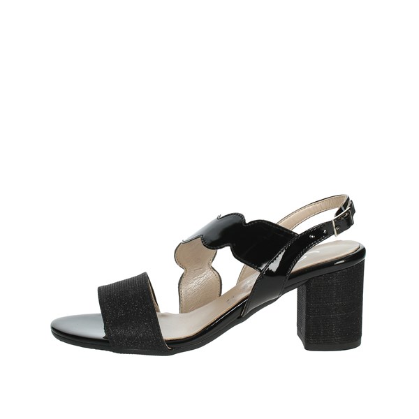 Sofia Shoes Heeled Sandals Black 5018