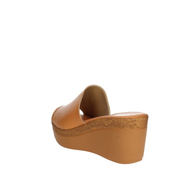 Cinzia Soft Shoes Platform Slippers Brown leather IAF302800