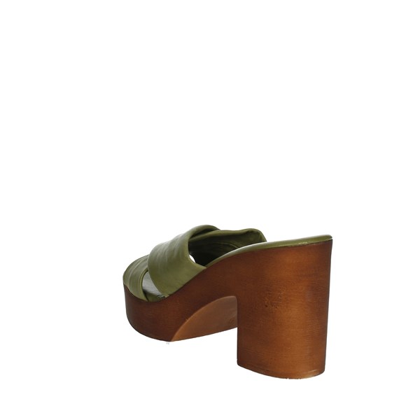 Cinzia Soft Shoes Heeled Slippers Dark Green IAF282974